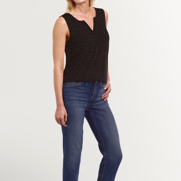 NWOT Reitmans Black & White Dotted Tank Top Blouse, Size Large - Picture 5 of 11